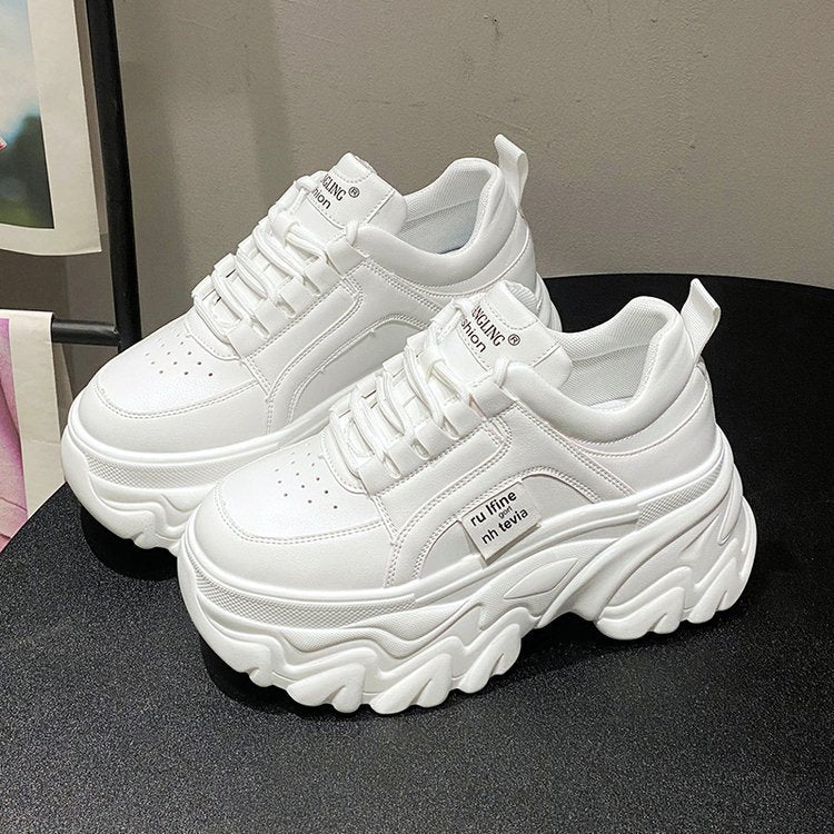 High Platform Laceup Style Sneakers