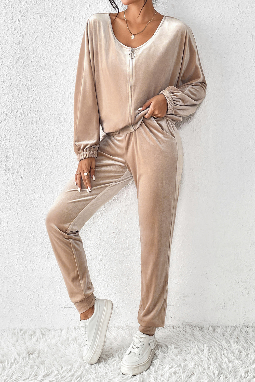 Relaxed Retreat Zip Up Top and Pants Set