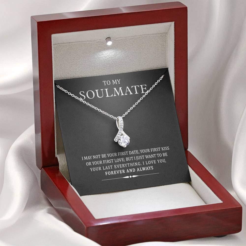 Classic 925 Silver Valentine's Day Pendant Necklace with box