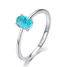 Sea Blue Mall Classic Paraiba Tourmaline 925 Sterling Silver Ring  SeaBlueMall.com