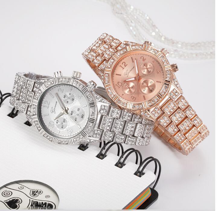 Designer Style Fashion Crystal Quartz Watch