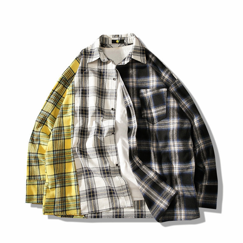 Triple Plaid Long-Sleeve Shirt