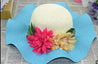 Sea Blue Mall 3D Flower Big Brim Wave Sun-proof Straw Hat  SeaBlueMall.com