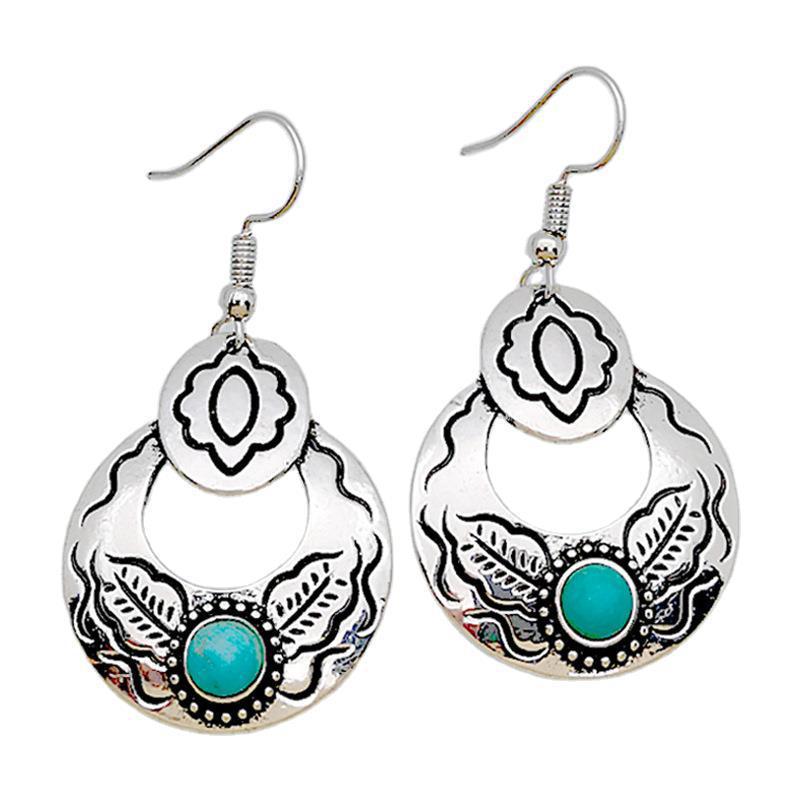 Boho Silver & Turquoise Earrings