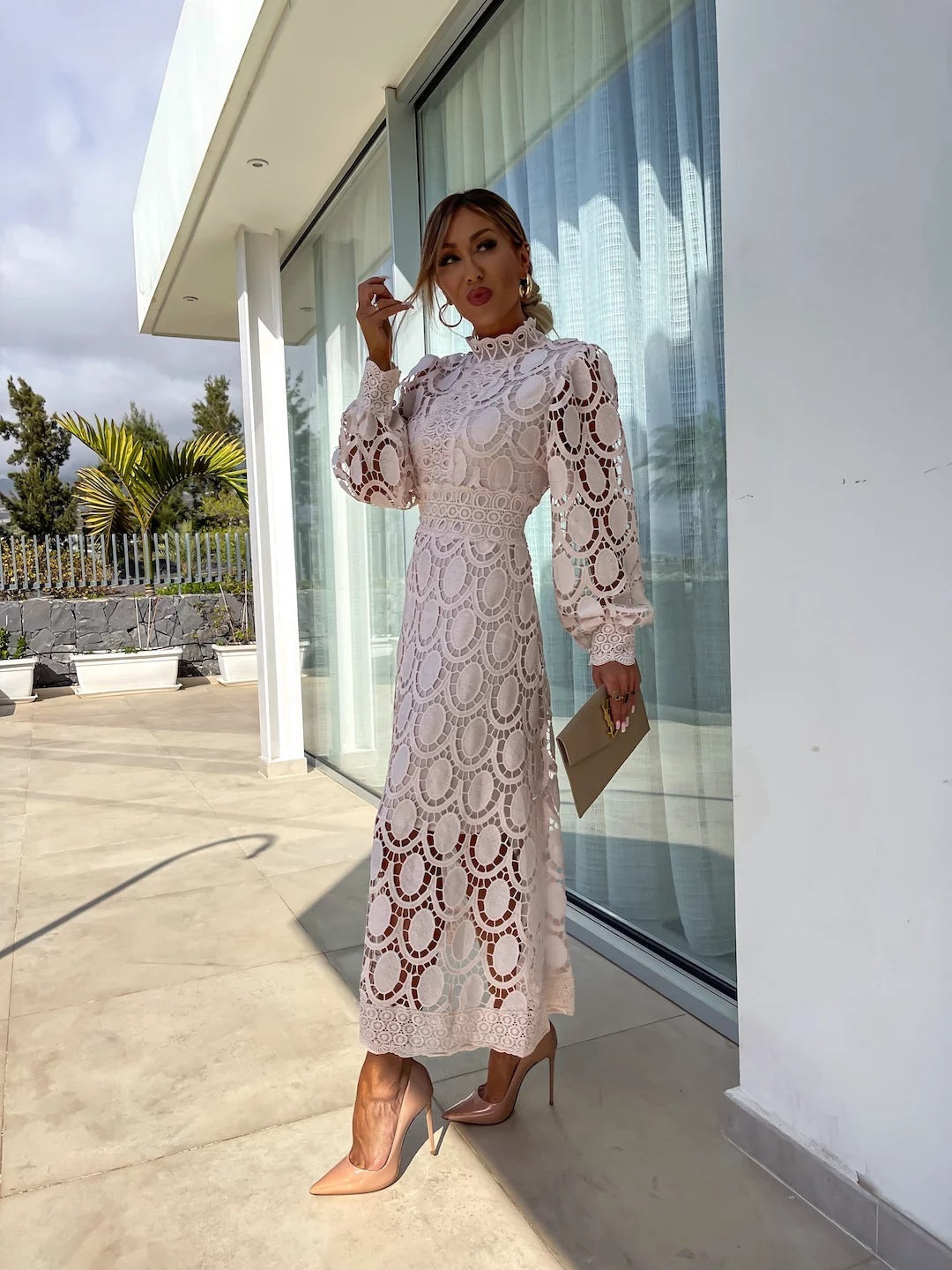 Lace Style Long Dress