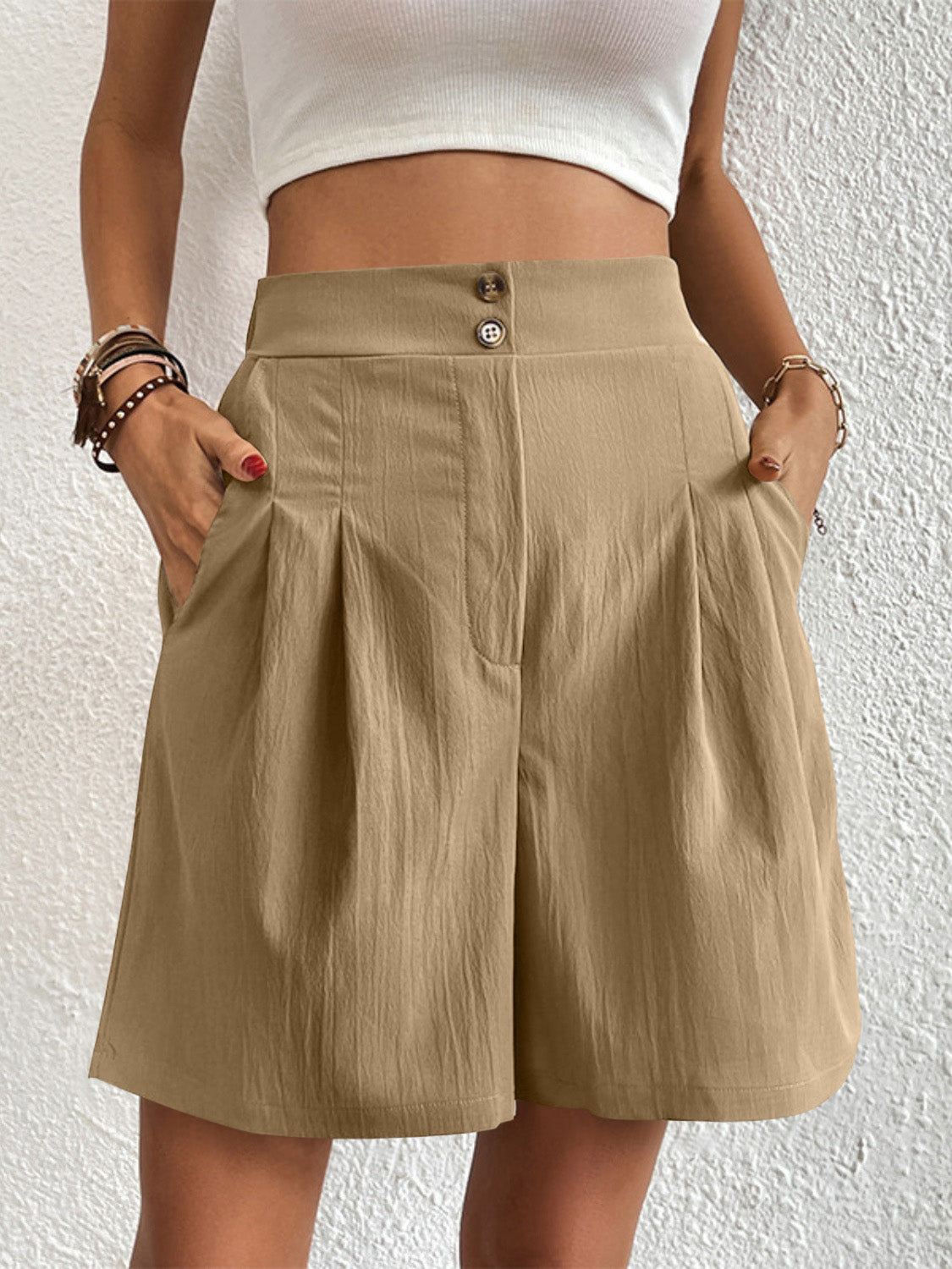 Summer Staple High Waist Shorts with Pockets