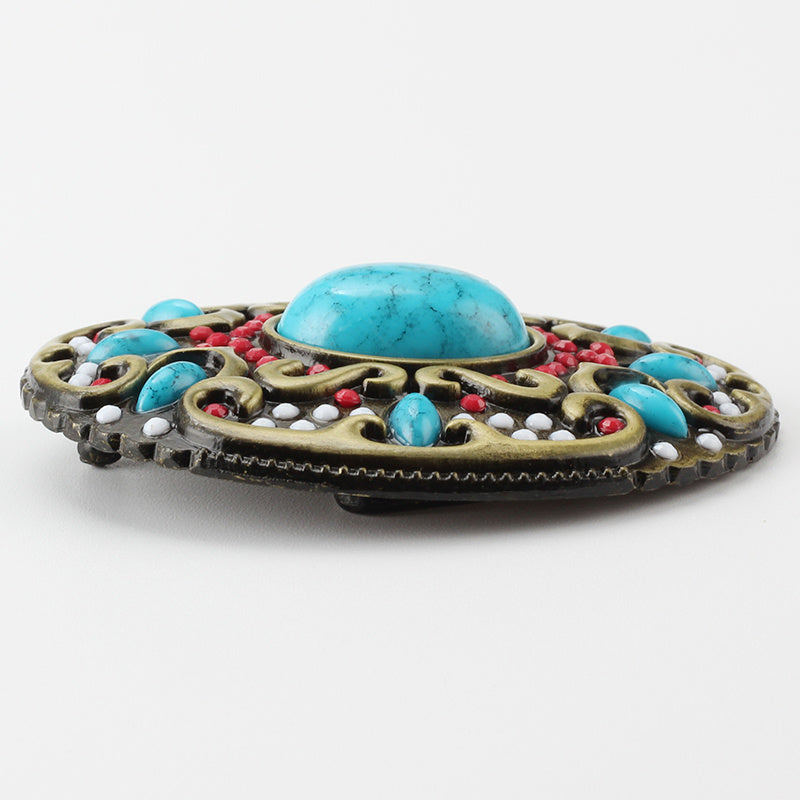 Boho Turquoise Genuine Leather Belt 