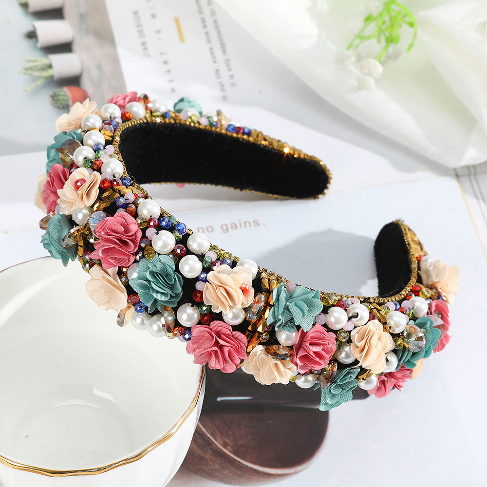 Flower Pearl Decoration Bridal Headband