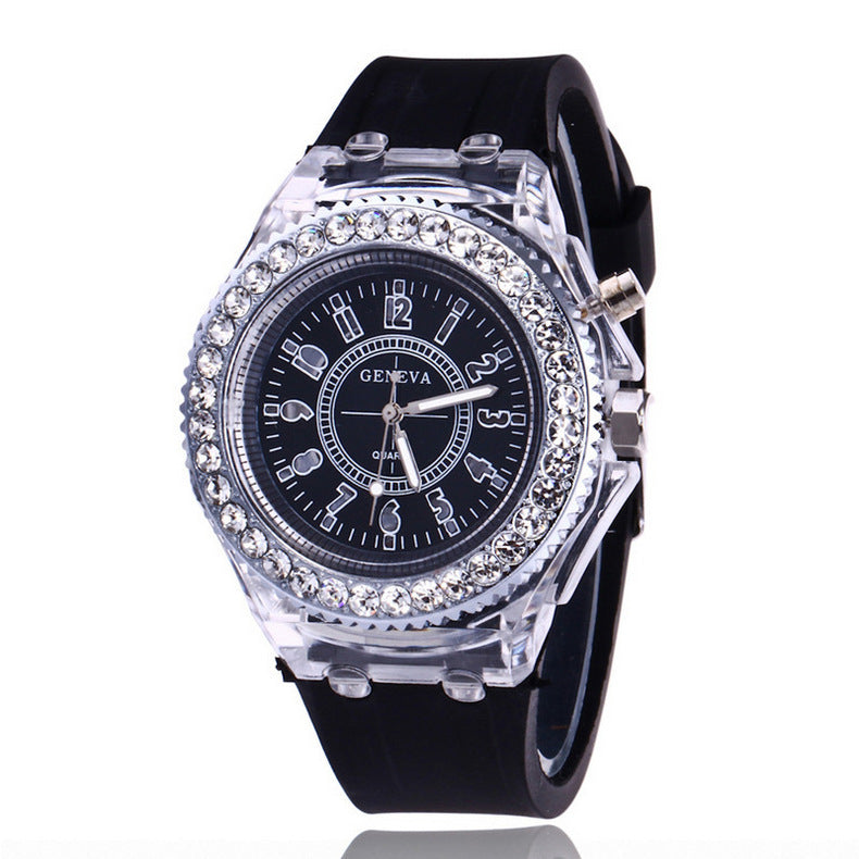 Luminous Geneva Quartz LED Watch