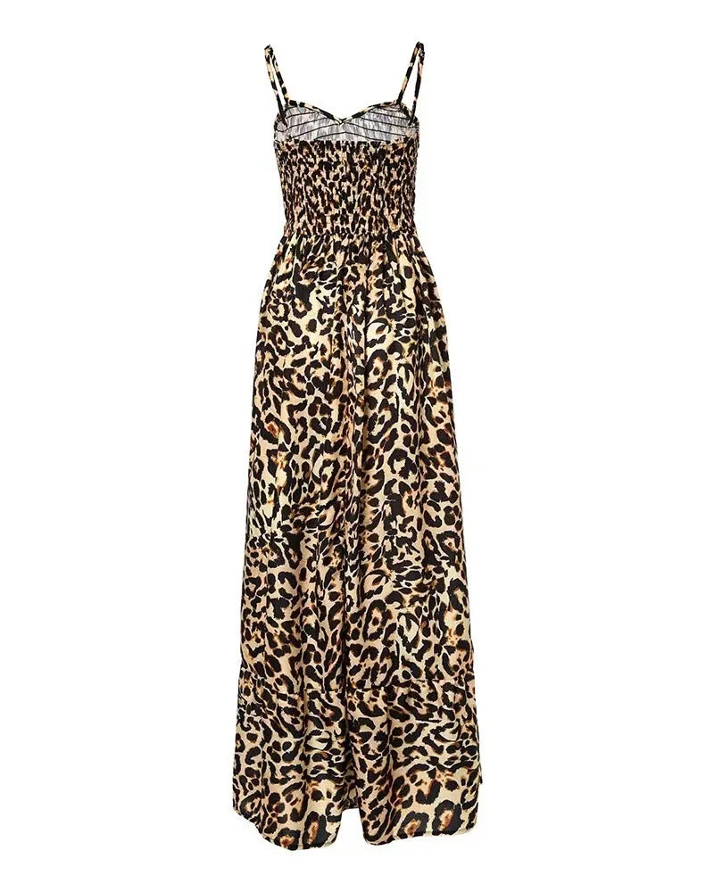 Stunning View Leopard Print Maxi Dress