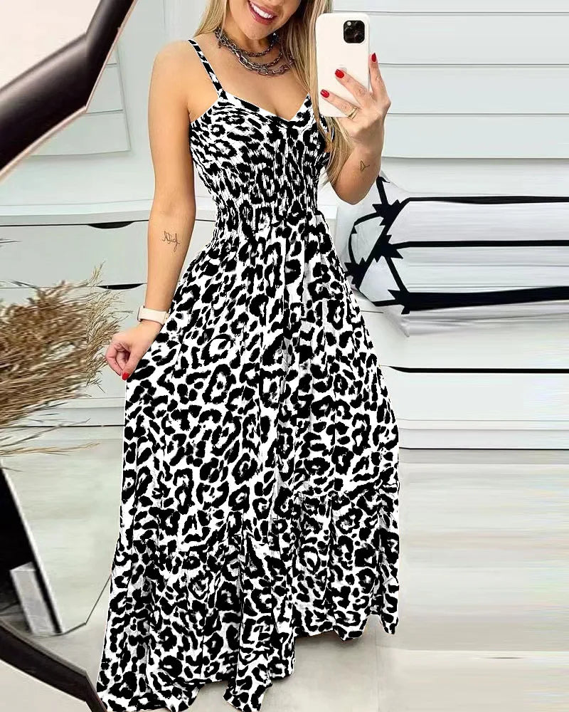 Stunning View Leopard Print Maxi Dress