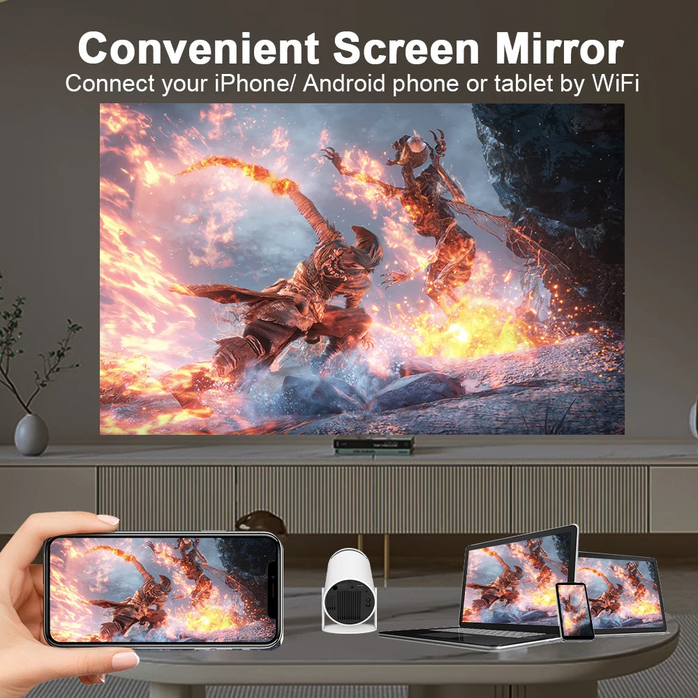 4K Portable Home Video Cinema 1280*720P Home Cinema - iPhone & Android