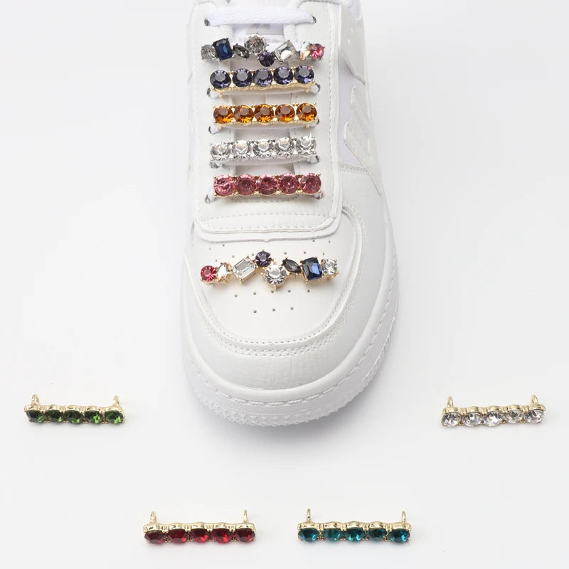 Diamond Decorative Sneakers Shoelaces 1 Piece Shoe Clips