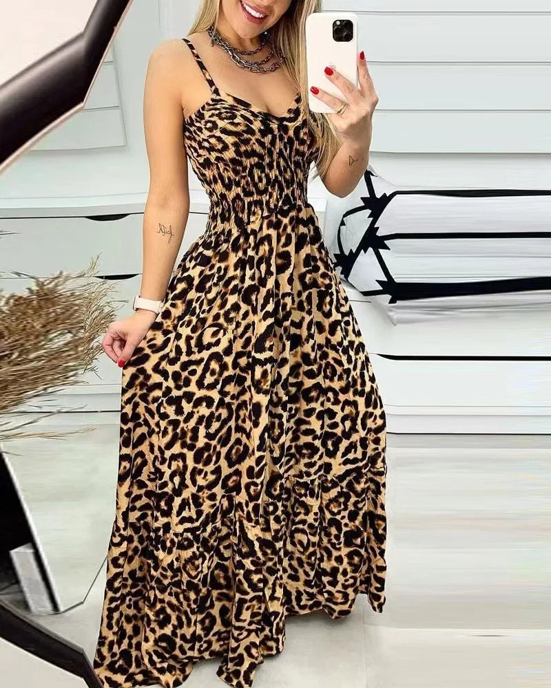 Stunning View Leopard Print Maxi Dress