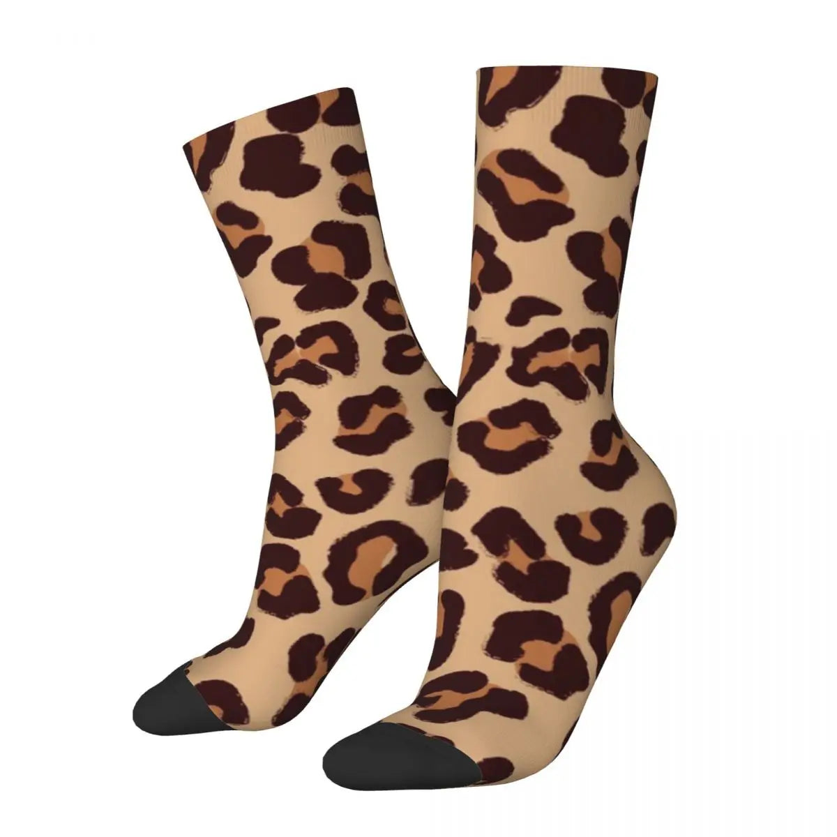 Popular  Gold Brown Leopard Socks