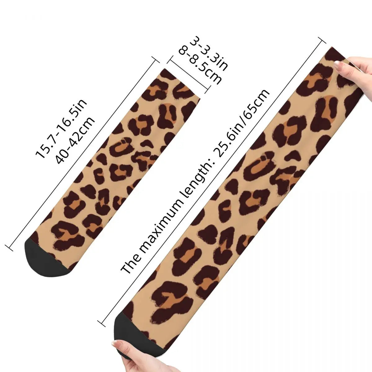 Popular  Gold Brown Leopard Socks