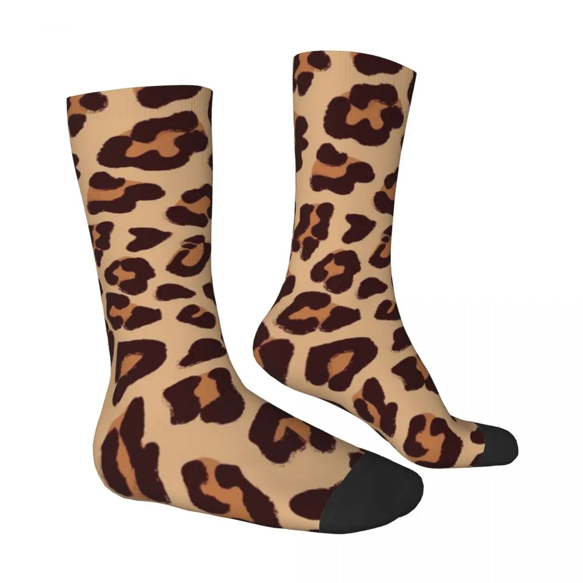 Popular  Gold Brown Leopard Socks