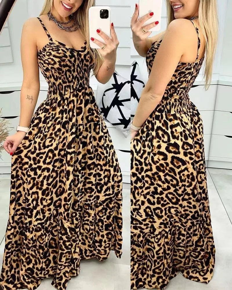 Stunning View Leopard Print Maxi Dress