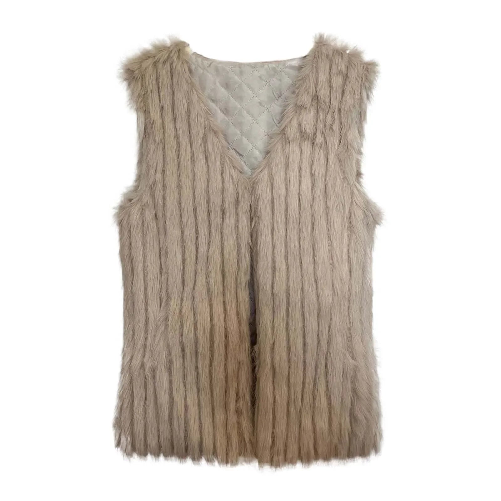 Fur Vest  Imitation Fox Sleeveless  Vest