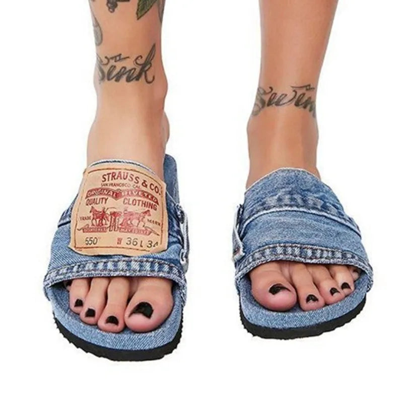 Denim Non-slip Comfortable Summer Flat Casual Beach Shoes