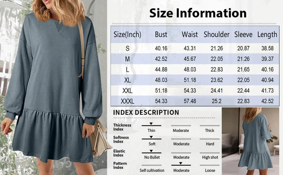 Trendy Patchwork Design Ribbed Knit Sweatshirt Dress with Long Sleeve