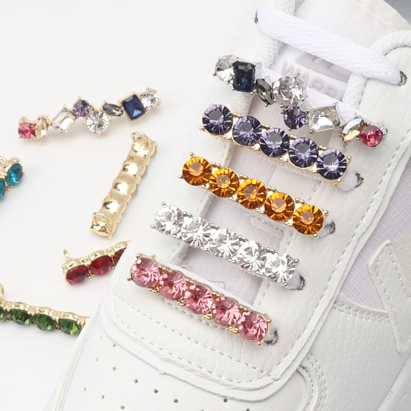 Diamond Decorative Sneakers Shoelaces 1 Piece Shoe Clips