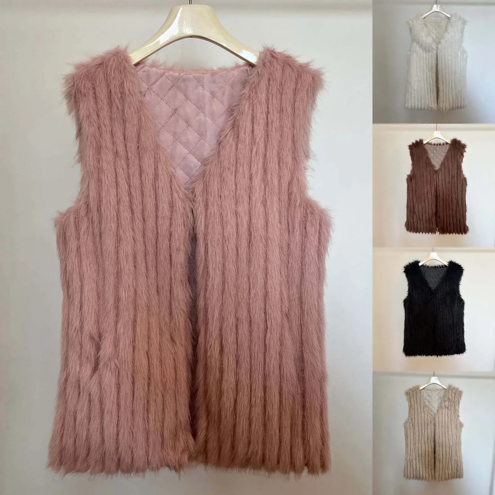 Fur Vest  Imitation Fox Sleeveless  Vest