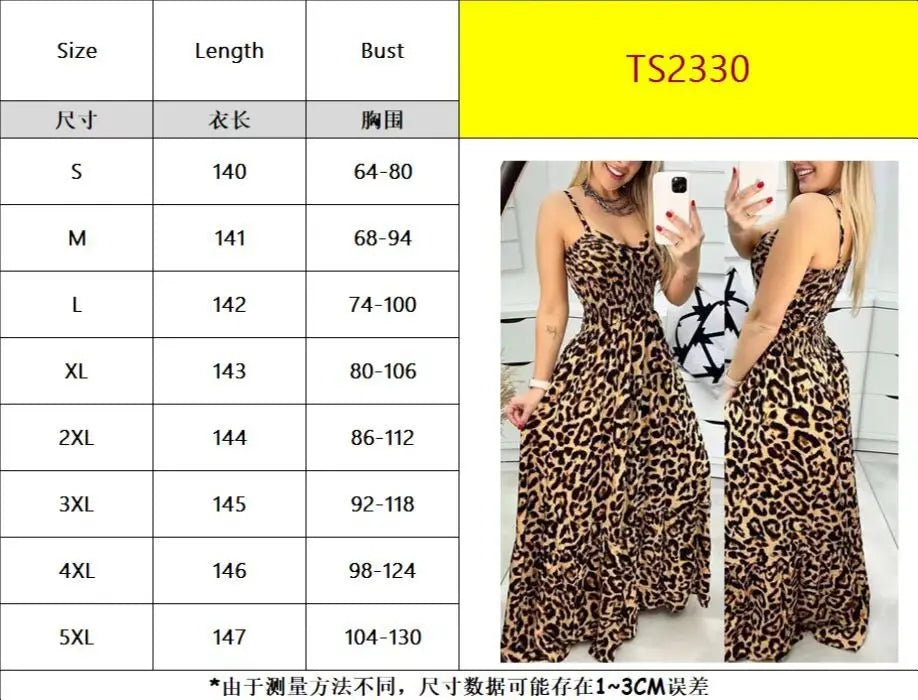 Stunning View Leopard Print Maxi Dress