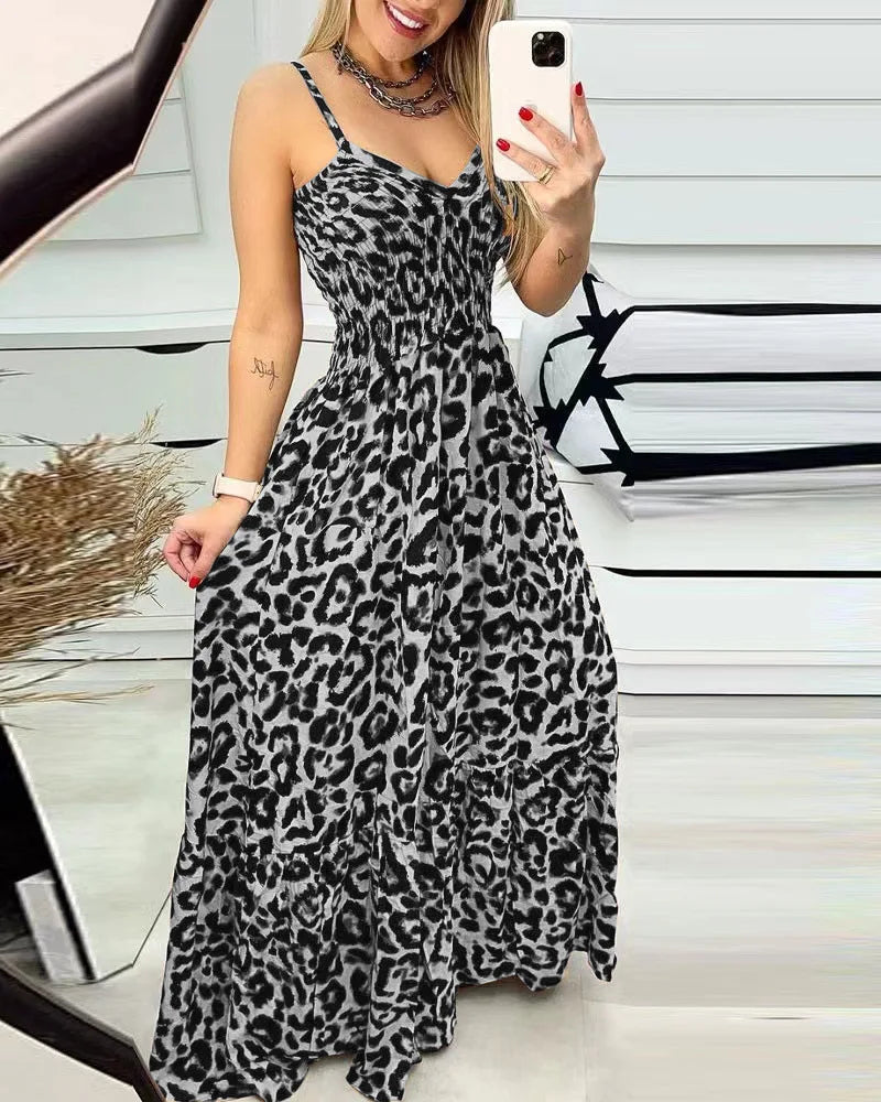 Stunning View Leopard Print Maxi Dress