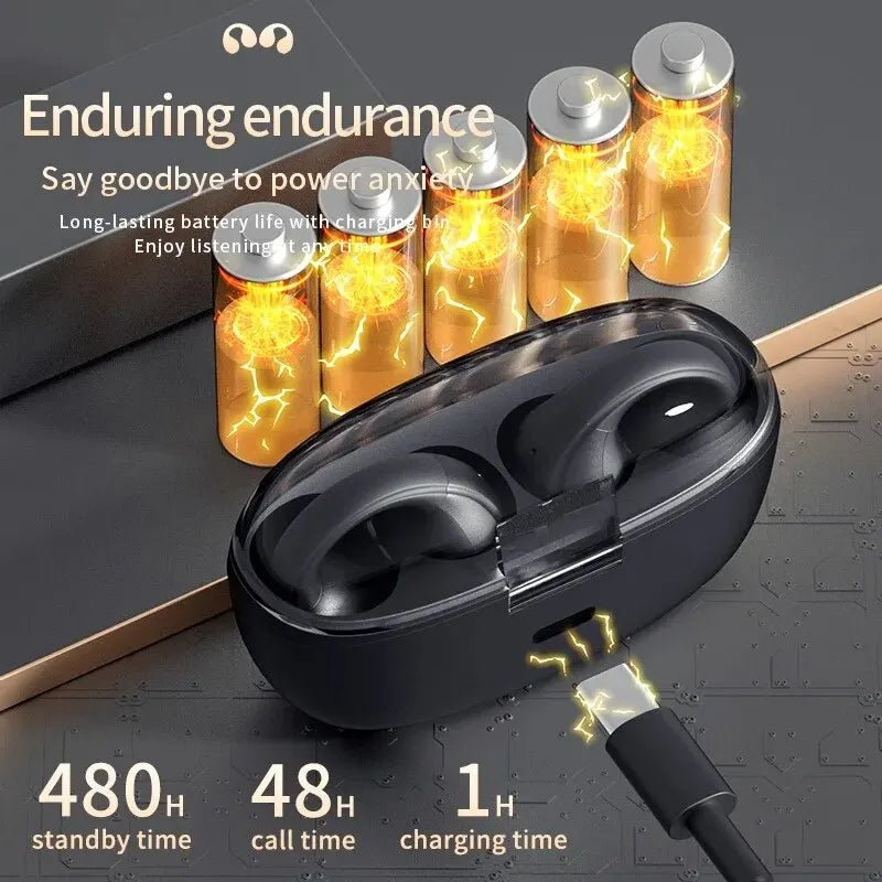 Bluetooth Wireless Noise Canceling Earphone Clips with Mic