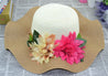 Sea Blue Mall 3D Flower Big Brim Wave Sun-proof Straw Hat  SeaBlueMall.com
