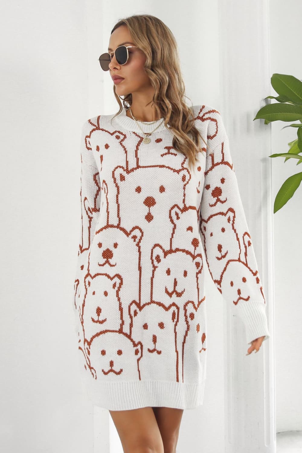 Sweet Bear Lady Sweater Dress