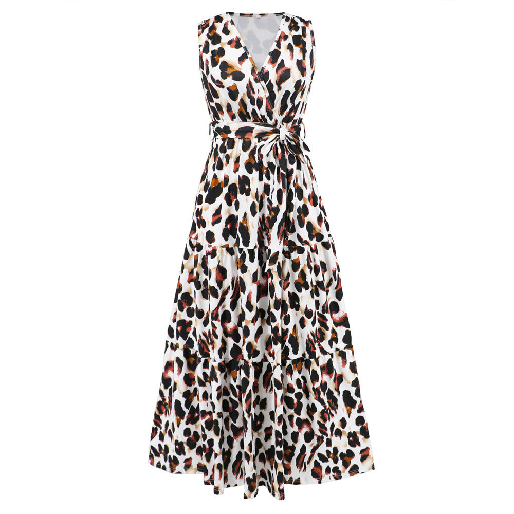 Evening Affair Leopard Print Long Dress