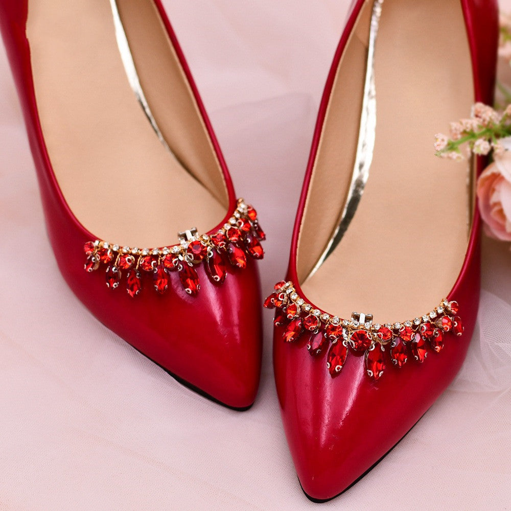 High Heels Clip-on Shoe Flower Jewelry