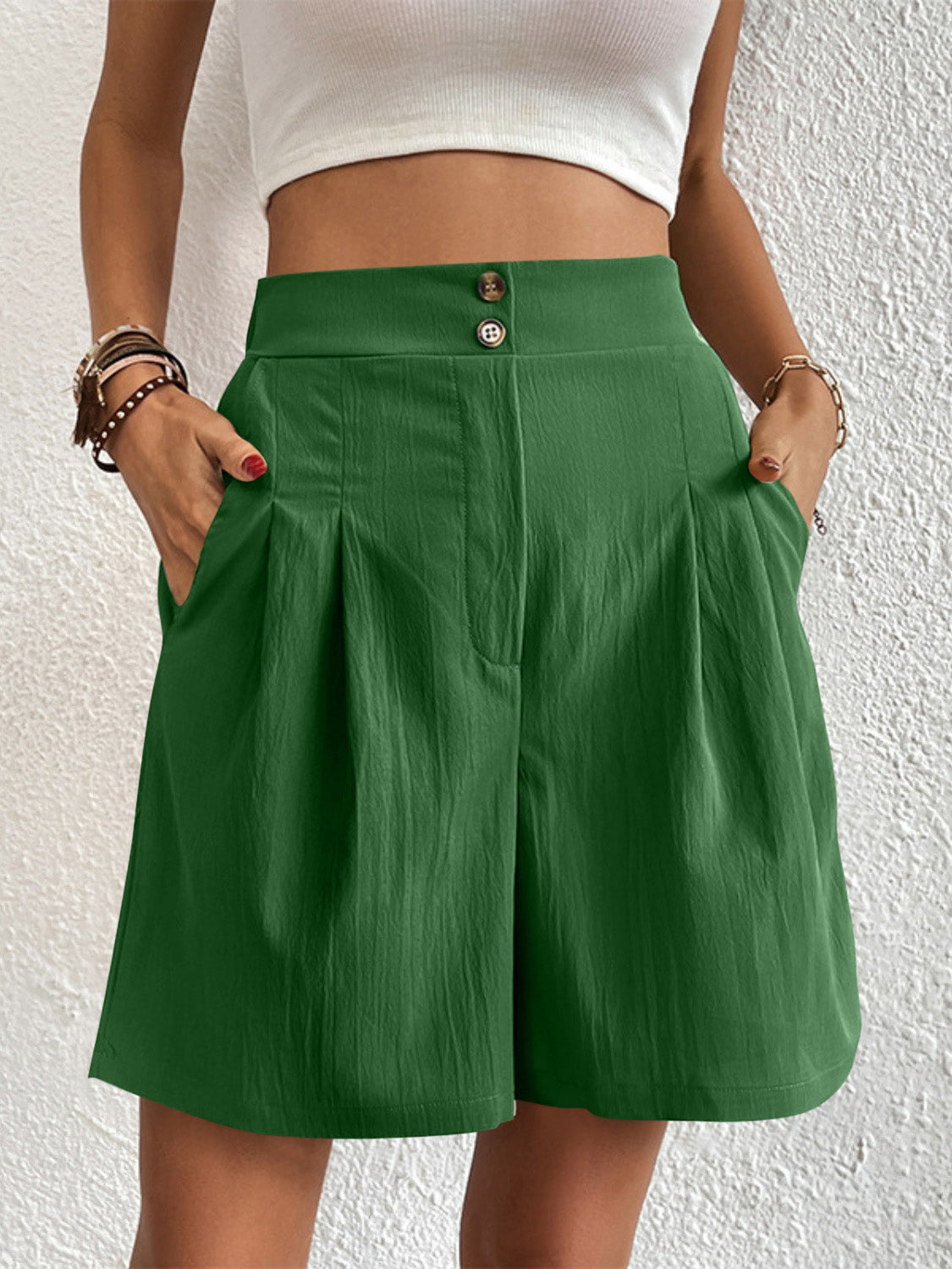 Summer Staple High Waist Shorts with Pockets