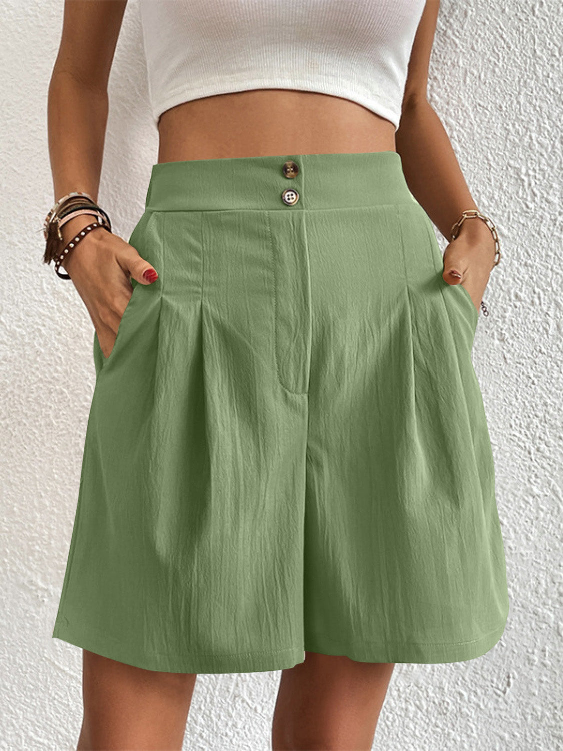 Summer Staple High Waist Shorts with Pockets