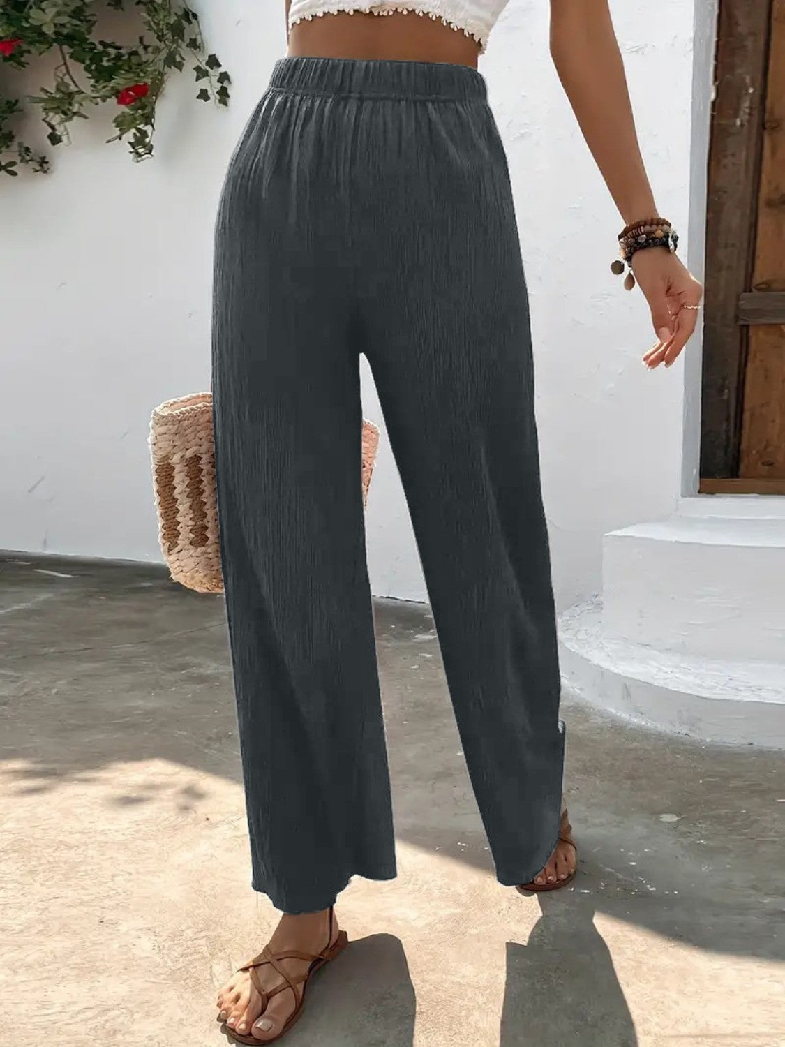 Modern Full Size High Waist Wide Leg Pants