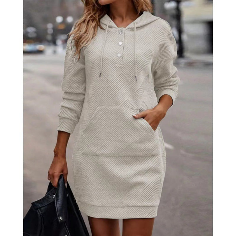 Hoodies Sweatshirt  Dress With Pocket