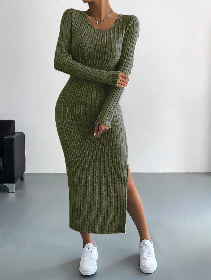 Slim Style  Knitted Long Dress