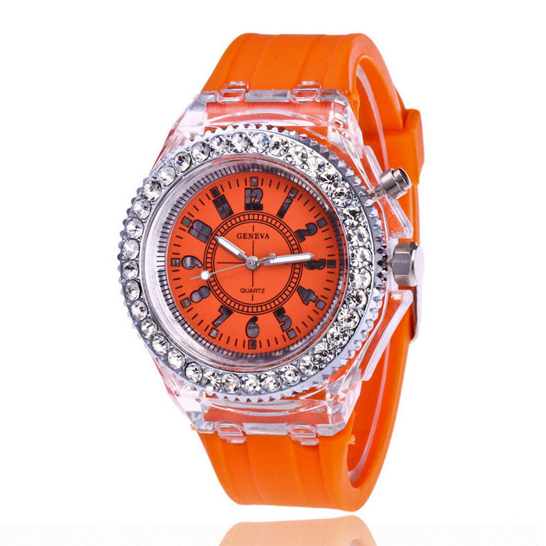 Luminous Geneva Quartz LED Watch