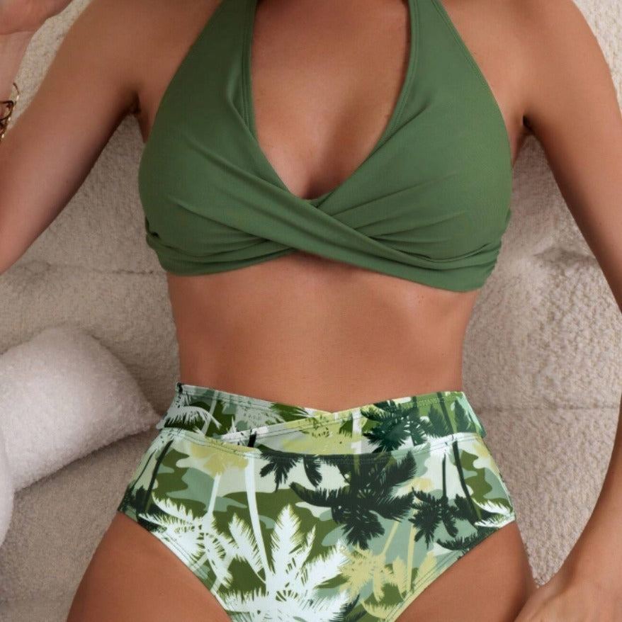 Multicolor High Waist Swimsuit