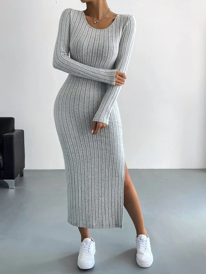 Slim Style  Knitted Long Dress