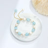 Sea Blue Mall Boho Art Crystal Stone & Pearl Bracelet.  SeaBlueMall.com