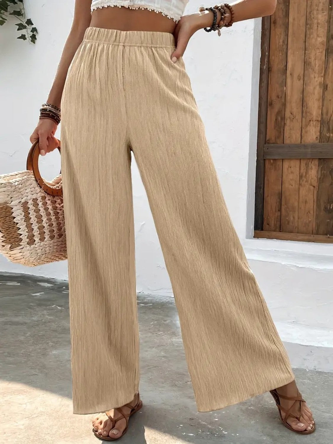 Modern Full Size High Waist Wide Leg Pants