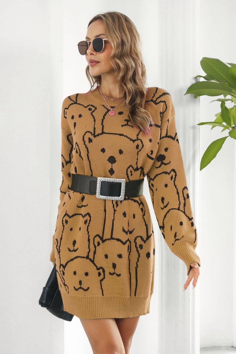 Sweet Bear Lady Sweater Dress