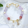 Sea Blue Mall Boho Crystal Lavender Amethyst Bracelet with Charms.  SeaBlueMall.com