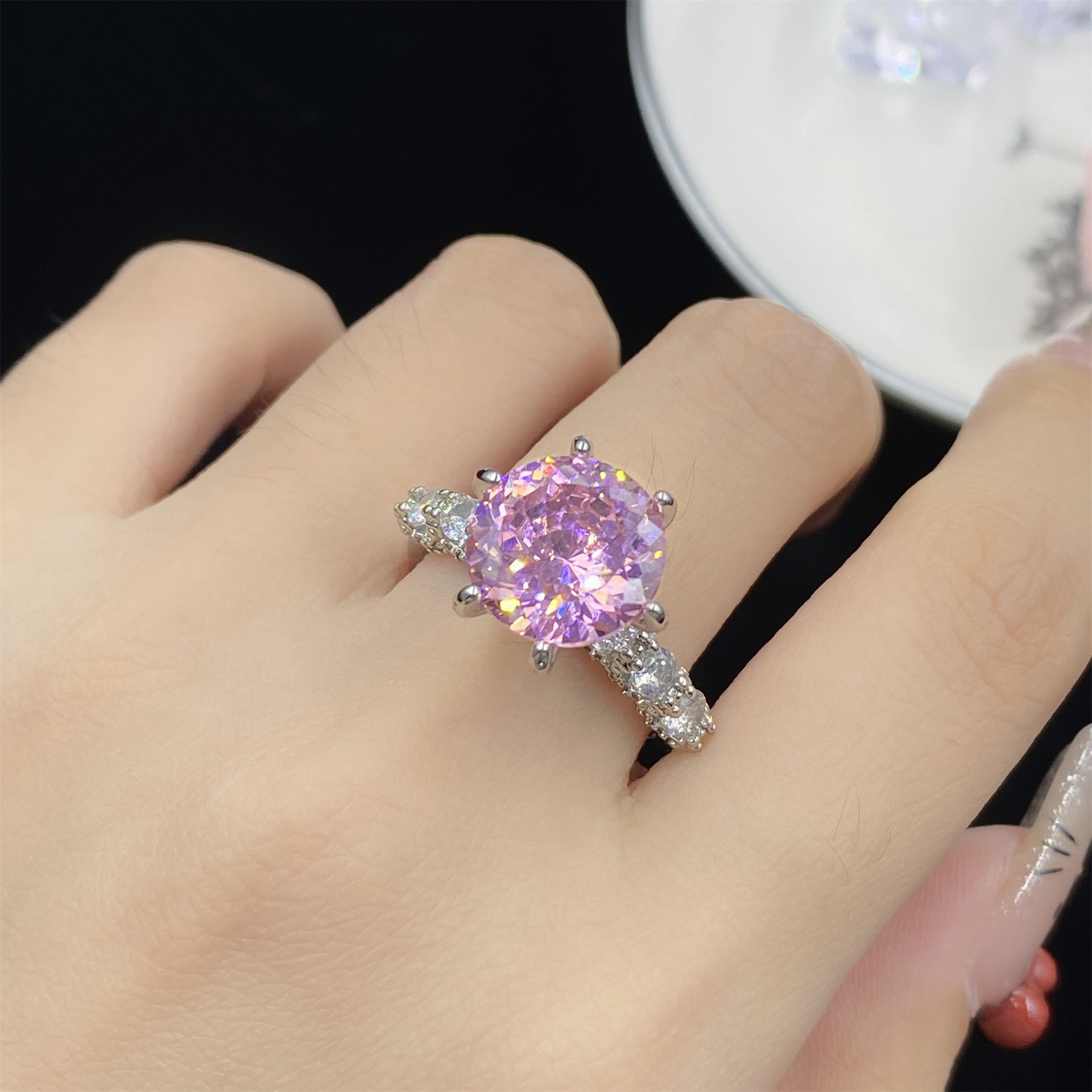 5 Karat Starry Sky Cut Spodumene Purple Zircon