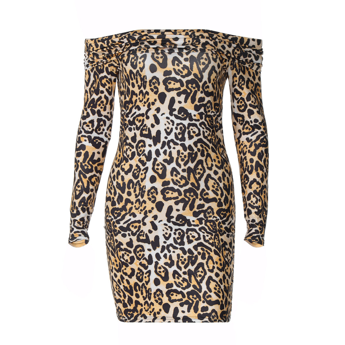 Milk Silk Leopard Print Hip Dress