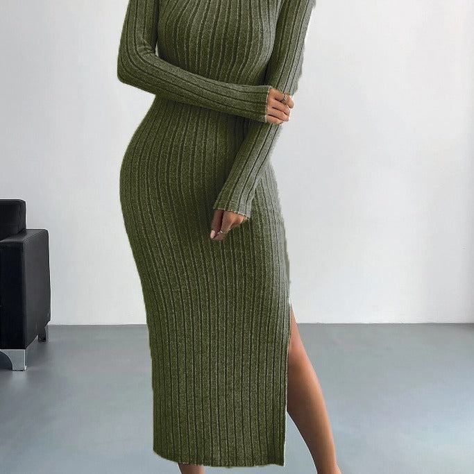 Slim Style  Knitted Long Dress