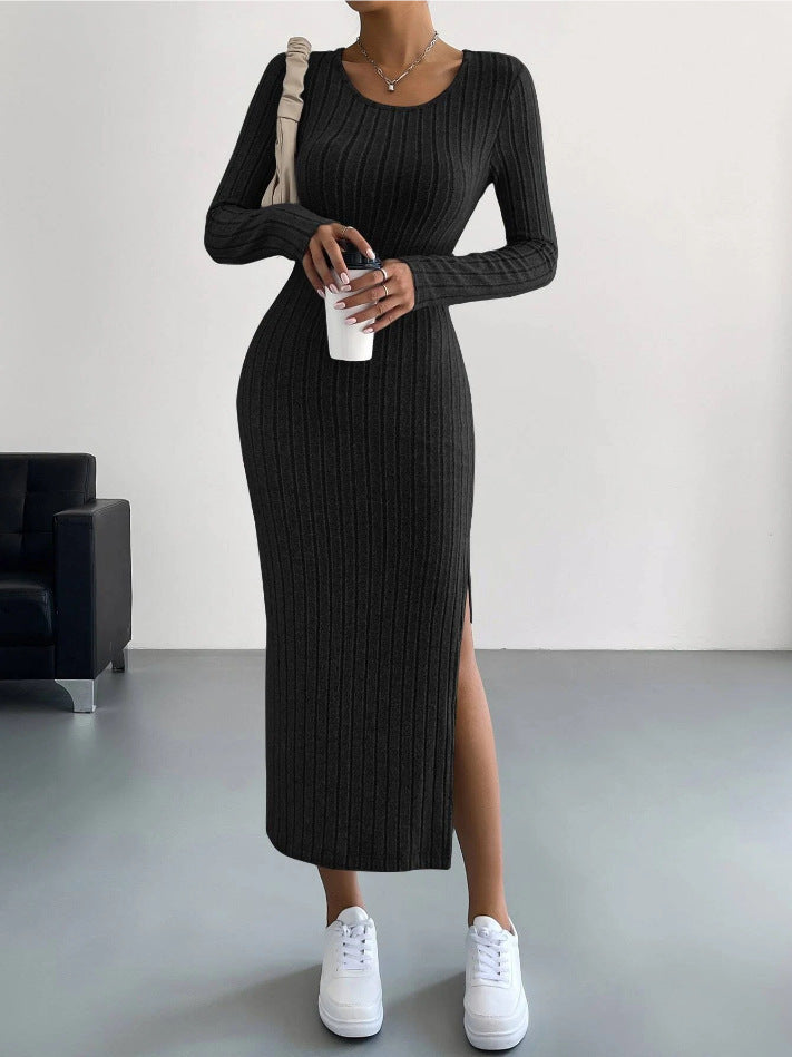 Slim Style  Knitted Long Dress